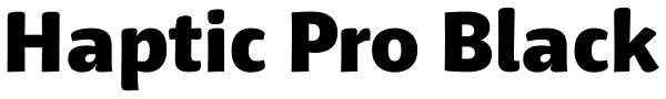 Haptic Pro Black Font