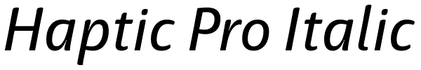 Haptic Pro Italic Font