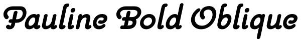 Pauline Bold Oblique Font