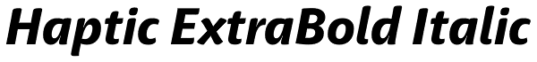 Haptic ExtraBold Italic Font