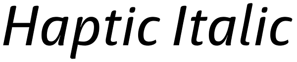 Haptic Italic Font