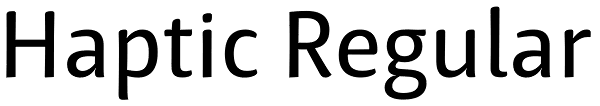 Haptic Regular Font