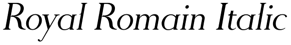 Royal Romain Italic Font