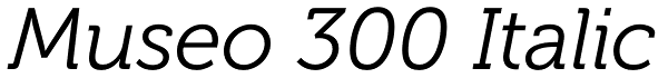 Museo 300 Italic Font