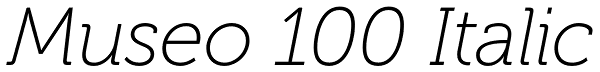 Museo 100 Italic Font