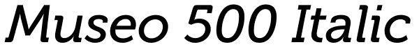 Museo 500 Italic Font