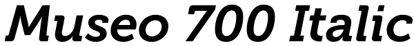 Museo 700 Italic Font