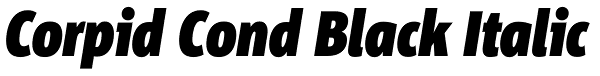 Corpid Cond Black Italic Font