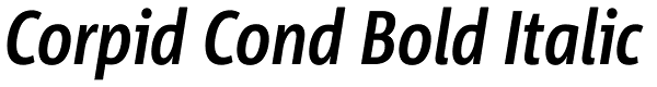 Corpid Cond Bold Italic Font