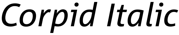 Corpid Italic Font