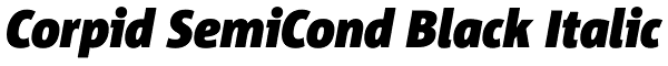 Corpid SemiCond Black Italic Font