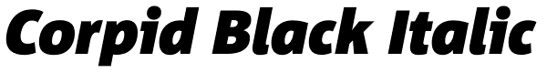 Corpid Black Italic Font