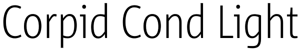 Corpid Cond Light Font