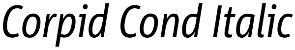 Corpid Cond Italic Font