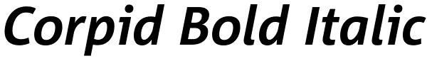 Corpid Bold Italic Font