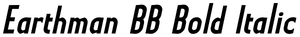 Earthman BB Bold Italic Font