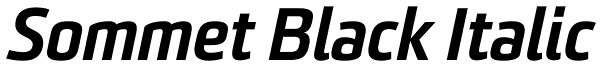 Sommet Black Italic Font
