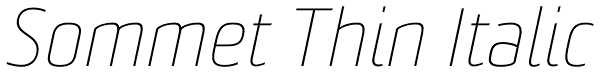 Sommet Thin Italic Font