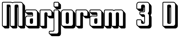 Marjoram 3 D Font