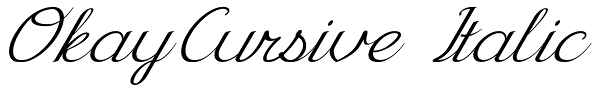 OkayCursive Italic Font