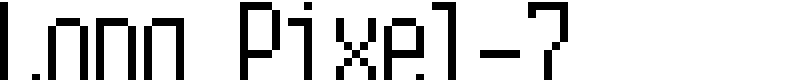 Long Pixel-7 Font