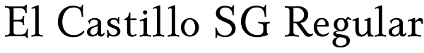 El Castillo SG Regular Font