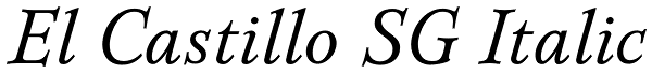 El Castillo SG Italic Font