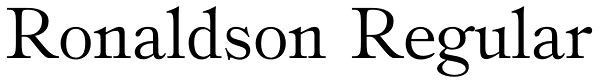 Ronaldson Regular Font