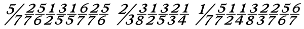 Ronaldson Italic Fractions Font