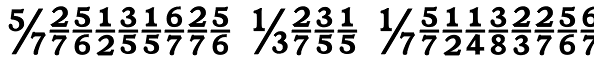 Ronaldson Bold Fractions Font