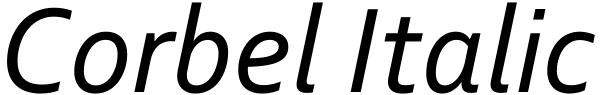 Corbel Italic Font