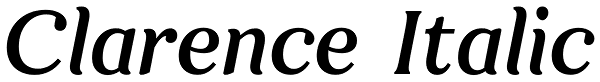 Clarence Italic Font