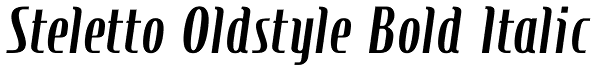 Steletto Oldstyle Bold Italic Font