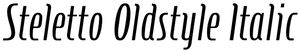 Steletto Oldstyle Italic Font