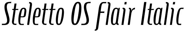 Steletto OS Flair Italic Font