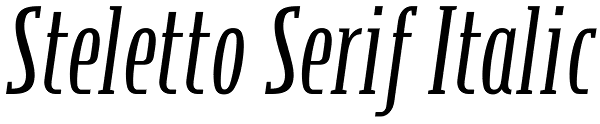 Steletto Serif Italic Font