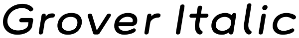 Grover Italic Font