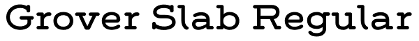 Grover Slab Regular Font