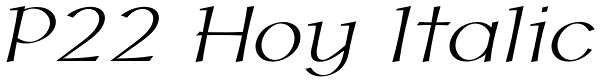 P22 Hoy Italic Font