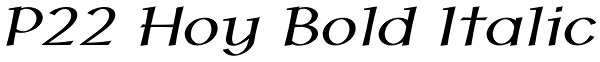 P22 Hoy Bold Italic Font