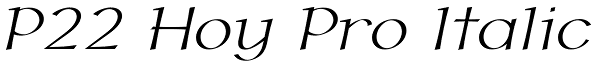 P22 Hoy Pro Italic Font