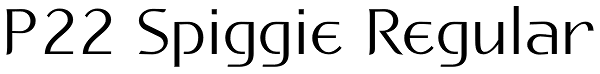 P22 Spiggie Regular Font