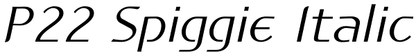 P22 Spiggie Italic Font