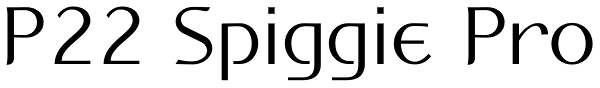 P22 Spiggie Pro Font