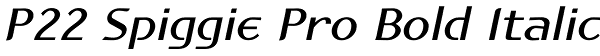 P22 Spiggie Pro Bold Italic Font