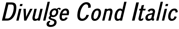 Divulge Cond Italic Font