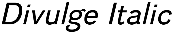 Divulge Italic Font