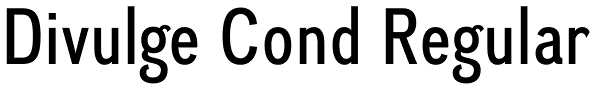 Divulge Cond Regular Font