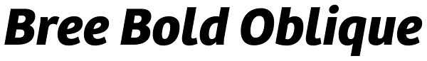 Bree Bold Oblique Font