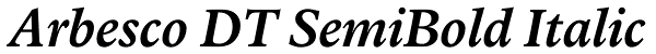 Arbesco DT SemiBold Italic Font